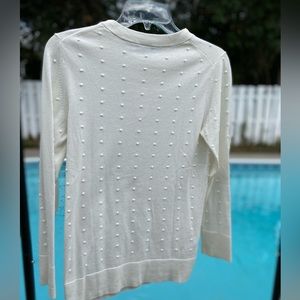 New w/Tags - Ann Taylor Factory Lightweight Sweater with Swiss Dot Detail SizeXS